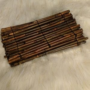 Custom made bamboo clutch